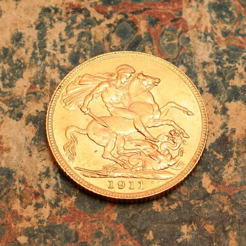 2620 - Coins - George V gold sovereign, 1911