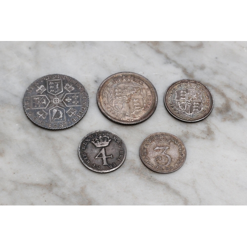 2604 - Coins - A George I (1714-1727) silver Maundy 4D, 1727; A George III (1760-1820) silver Maundy 3D; A ... 