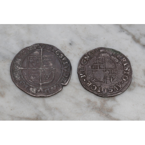 2601 - Coins - A Charles I (1625-1649) silver shilling; an Elizabeth I (1558-1603) silver shilling (2)