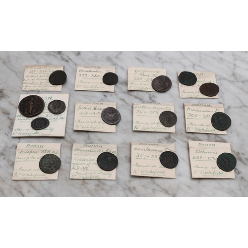 2625 - Coins - Romano-British, a collection of Roman coins discovered at Stanley, near Wakefield including ... 