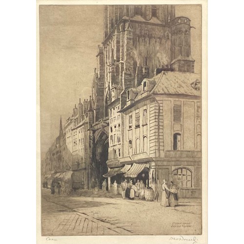 1106 - Sir Ernest George (1839 - 1922), by and after, St Jean, Caen, etching, signed and titled in the plat... 