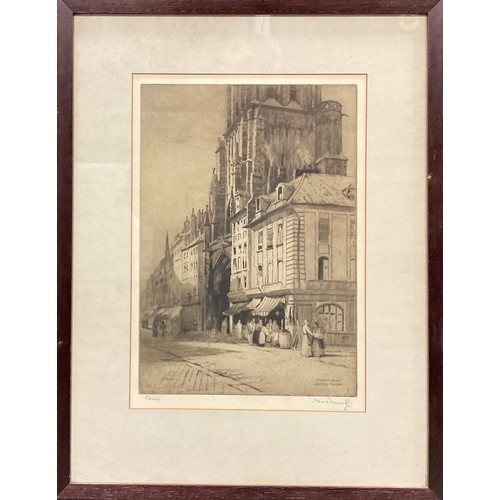 1106 - Sir Ernest George (1839 - 1922), by and after, St Jean, Caen, etching, signed and titled in the plat... 