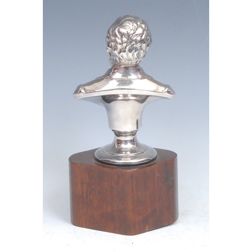 1863 - Music - an early 20th century WMF silver plated portrait bust, of composer Wilhelm Richard Wagner (1... 