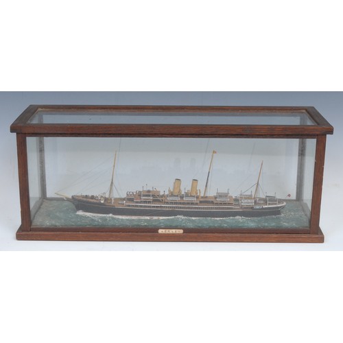 1497 - An early 20th century model boat, of the Royal Mail Steam Packet Company's Steel Screw Steamer Atrat... 