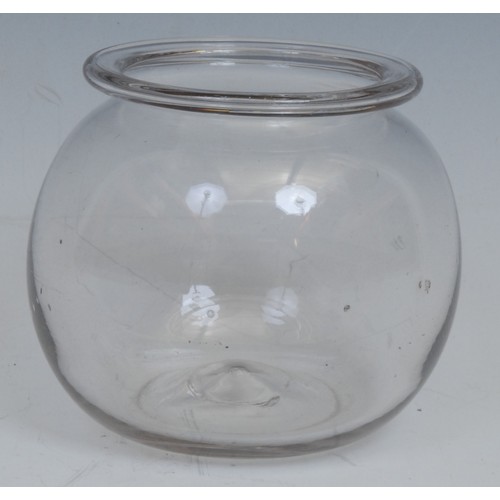 2153 - Apothecary and Pharmaceutical Interest - a George III medical leech glass, 8cm high, early 19th cent... 