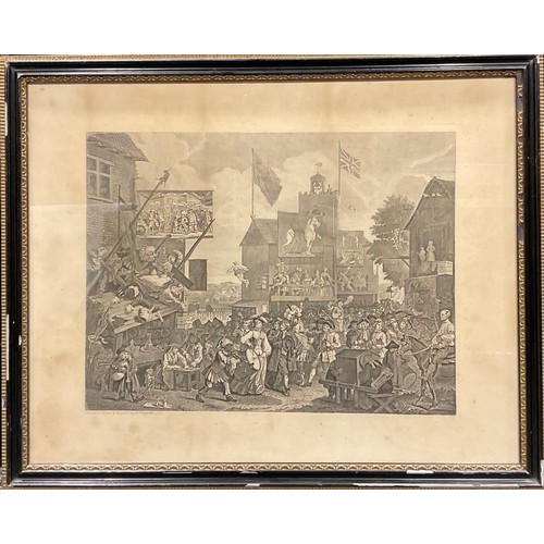 1108 - William Hogarth (1697 - 1764), after, Southwark Fair, engraving, 41cm x 31cm