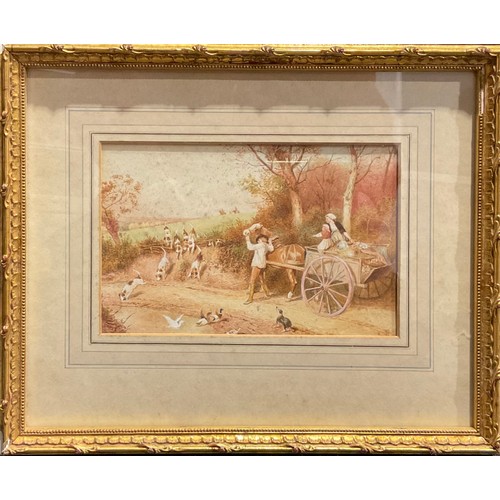 980 - Attributed to Myles Birkett-Foster (1825-1899)
Off to Market
signed with monogram, watercolour, 13cm... 