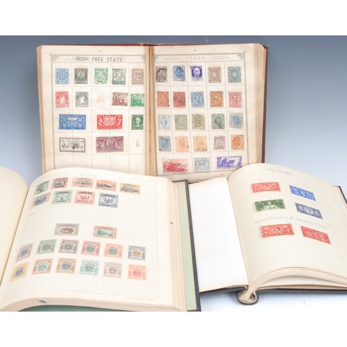 2677 - Stamps - three stamp albums, one Lincoln album, 12th Edition, unpicked, average condition; one spare... 