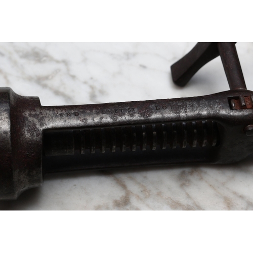 2419 - Helixophilia - a 19th century Lund's Patent London Rack mechanical corkscrew, by Lund, Maker, Cornhi... 