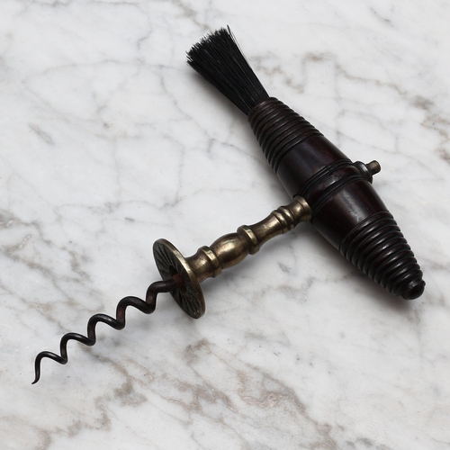 2427 - Helixophilia - a 19th century Redfern's patent direct-pull corkscrew, by B redfern, London, brass st... 