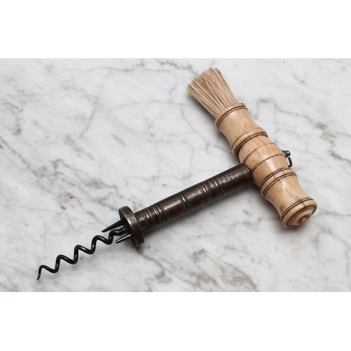 2404 - Helixophilia - a 19th century brass patent mechanical corkscrew, by Robert Jones & Son, Birmingham, ... 