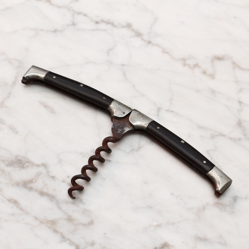 2475 - Helixophilia - a German travelling pocket corkscrew, wire helix, hardwood grips, 6.5cm long (folded)