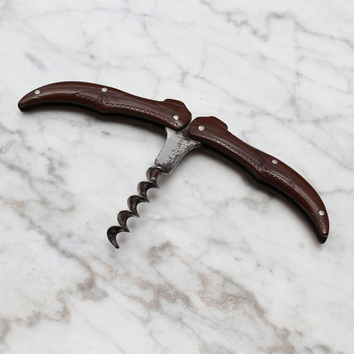 2508 - Helixophilia - an early 20th century German novelty travelling pocket corkscrew, the celluloid grips... 