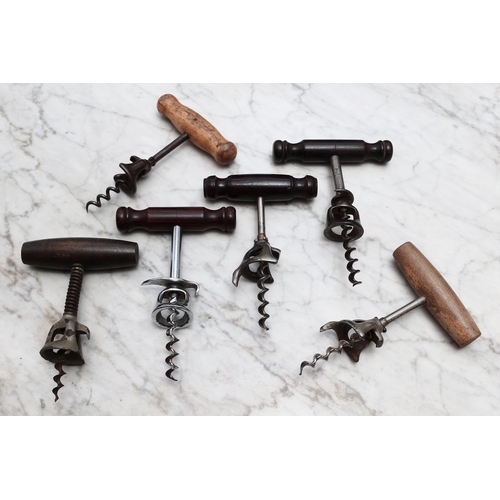 2494 - Helixophilia - an American T-type Williamson bell cap direct-pull corkscrew, turned rosewood handle,... 