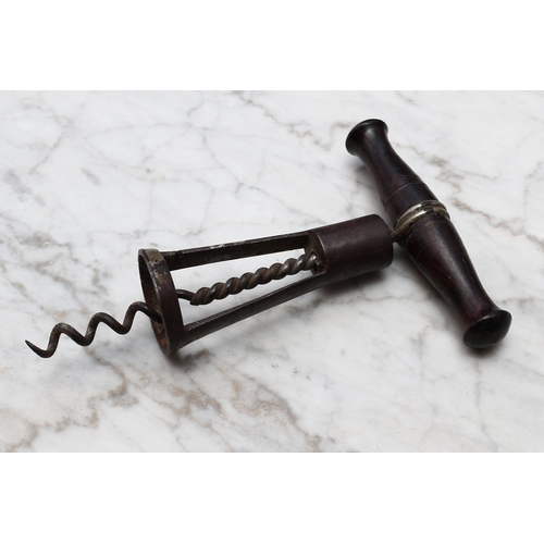 2498 - Helixophilia - an American William Clough's power cone corkscrew, US patent no 172868, c 1876, unmar... 