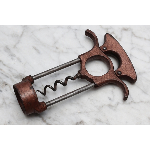 2408 - Helixophilia - a 19th century direct-pull variant corkscrew, Frederick Whelan's 1881 patent, copper ... 