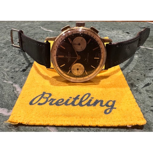 851 - A gentleman's Breitling gold plated chronograph watch, Top Time, non-reflective dial, baton indicato... 