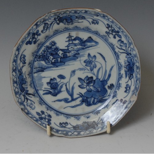 356 - A pair of Chinese circular longevity dishes, 28.5cm diameter, possibly Diana cargo shipwreck, c.1816... 