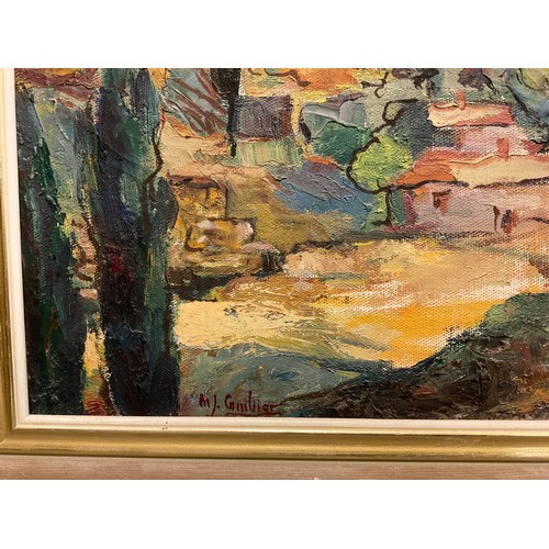 1189 - M. J. Lombier 
Montpellier 
signed, dated 1951 verso, oil on canvas, 39cm x 47cm.