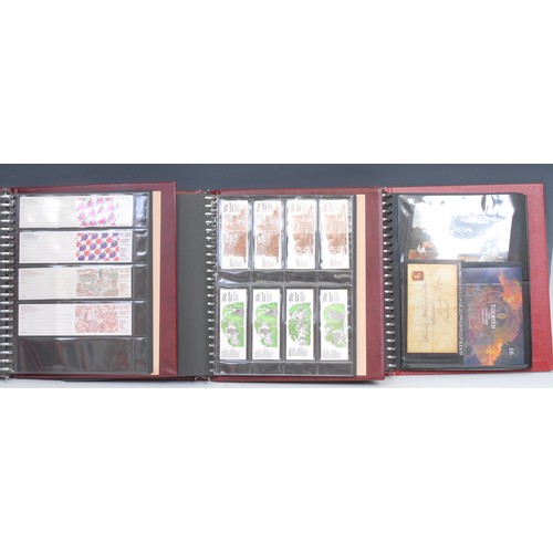 2674 - Stamps - three albums of QEII booklet and stamp books, Prestige, etc, 1980's - 1990's