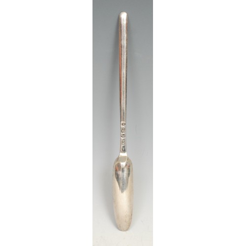 509 - Hester Bateman - a George III silver marrow scoop, 21cm long, London 1781