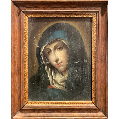 975 - Continental School (18th century)
The Virgin
oil on oak panel, 26cm x 19.5cm