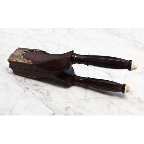 2236 - A 19th century American brass mounted rosewood lever-action lemon squeezer, by Will & Finck, San Fra... 