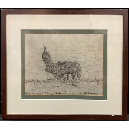 1033 - Henry Moore, after, Sculptural form, signed in pencil, lithograph, 23.5cm x 30cm.