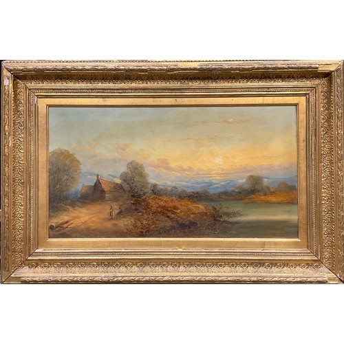 1089 - Samuel Bough, R.S.A. (1822-1878)
Resting at Sunset,
signed Sam Bough, oil, 30cm x 57cm