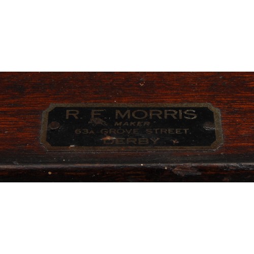 1496 - An early 20th century mahogany draughtsman's chest, fitted with graduated drawers, maker's label, R ... 