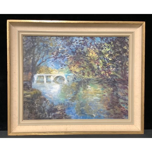 1157 - George Manchester ARCA (1922 - 1996)
Reflets dans L'eau (The Bridge at Grez sur Loire, from Delius' ... 