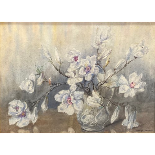 1045 - Marion Broom, R.W.S (1878-1962)
Still Life, Vase of Magnolias
signed, watercolour, 55cm x 75.5cm