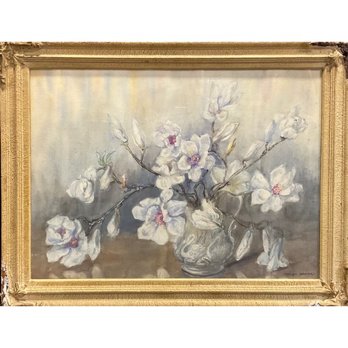 1045 - Marion Broom, R.W.S (1878-1962)
Still Life, Vase of Magnolias
signed, watercolour, 55cm x 75.5cm