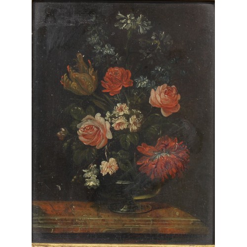 1058 - Dutch School (19th century)
Still Life, Flowers in a Glass Bowl
oil on panel, 16cm x 12cm