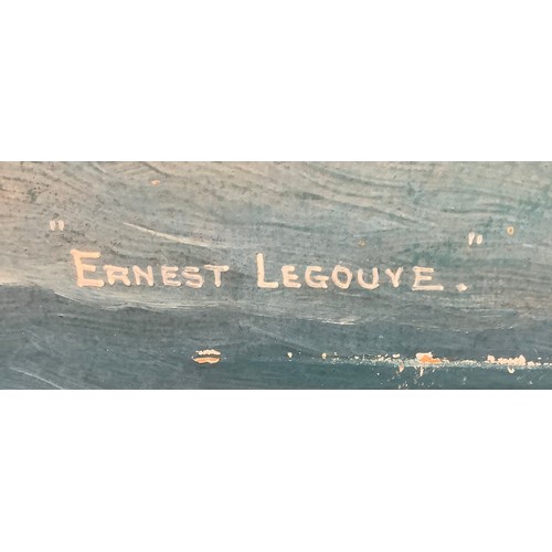 2045 - K A Borset*L (Marine School, early 20th century)
A Ship in Full Sail, Ernest Legouve
signed, dated 1... 