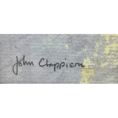 1182 - John Clappison, 
Shared Eye, 
oil, paint and pencil on dyed paper, No.2, 23cm x 33cm, label to verso