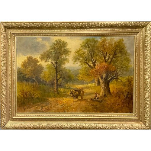 1154 - G Turner (19th century)
Taking a Rest
signed, oil on canvas, 39cm x 60cm