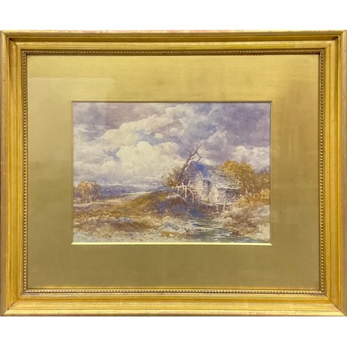 1040 - John Keeley (1849 - 1930)
A Moorland Mill
signed, watercolour, 25cm x 36cm