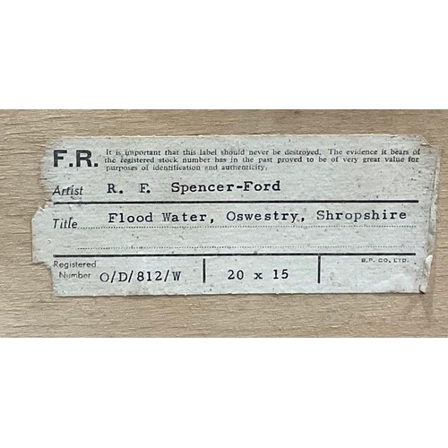 1137 - Roland Spencer Ford (1901 - 1990)
Flood Water, Oswestry, Shropshire
signed, label to verso, watercol... 