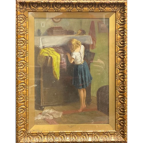 1018 - David W. Haddon (act.1884-1911)
Little Inquisitive
signed, oil on board, 34cm x 24.5cm