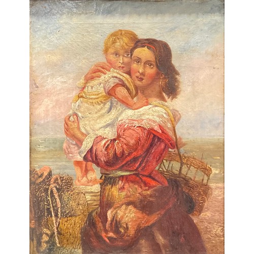 1069 - English School (19th century)
Mother and Child
oil on canvas, 55cm x 42cm