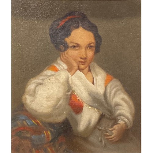 1011 - Continental School (19th century)
portrait of a young girl
oil on canvas, 34cm x 29cm