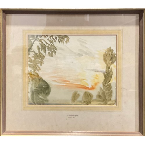 1139 - Sir George Clausen (1852–1944)
Study for a landscape
watercolour, 24cm x 30.5cm

provenance: the Rus... 