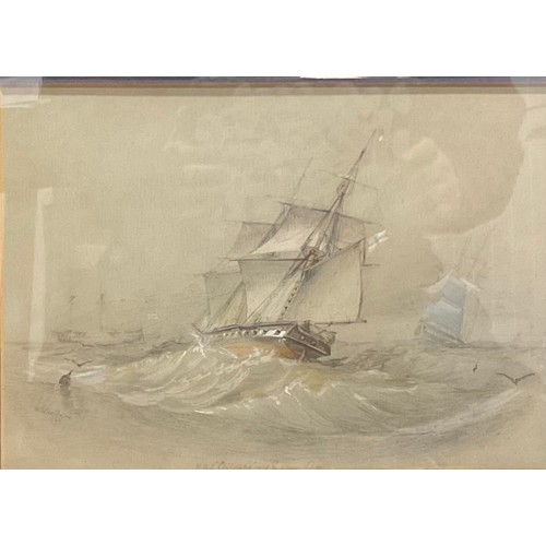 1046 - Maritime School (19th century)
HMS Childers
pencil and watercolour, 21cm x 29cm