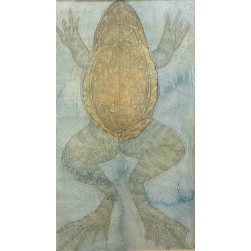 993 - English School (mid-20th century)
a pair, zoological studies, frogs in water
watercolour, the larges... 