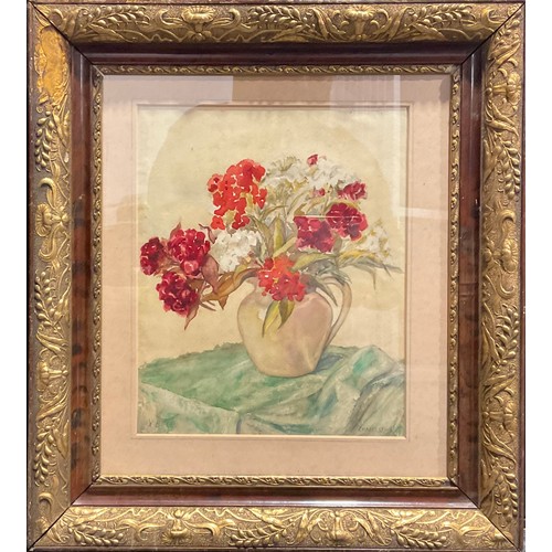 1142 - V Bell
Still Life, flowers in a jug
bears signature, watercolour, 32.5cm x 26.5cm