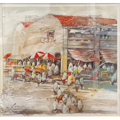 1149 - Yap Chin Hoe, Malaysian (bn. 1970)
At the Market
watercolour, 37cm x 40cm