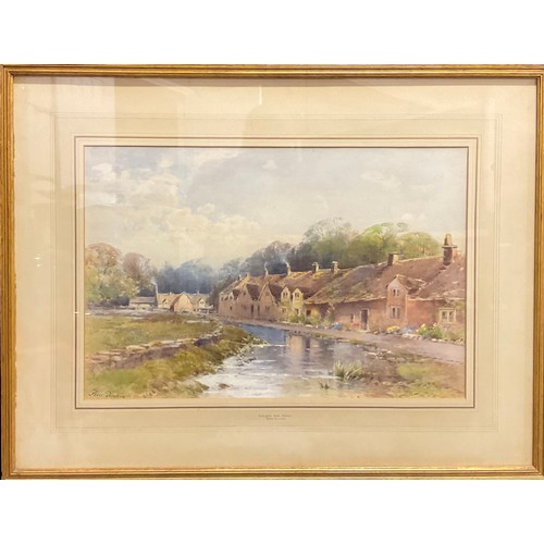 997 - Frederick Tucker (fl. 1880-1915)
Arlington Row, Bibury
signed, watercolour, 38cm x 58cm