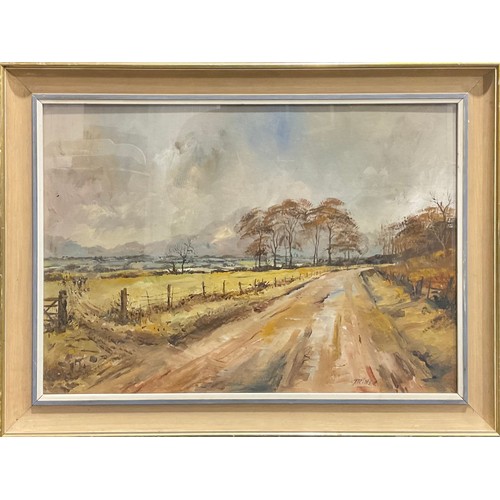 1092 - Steve Lewis, Welsh (bn. 1953)
In Full Cry
signed, label to verso, oil on board, 47cm x 67cm