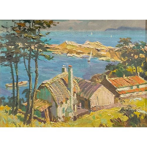 963 - Beatrice Langdon (exb. 1924-1940)
Sunlit Bay
signed, oil on canvas, 29cm x 39cm